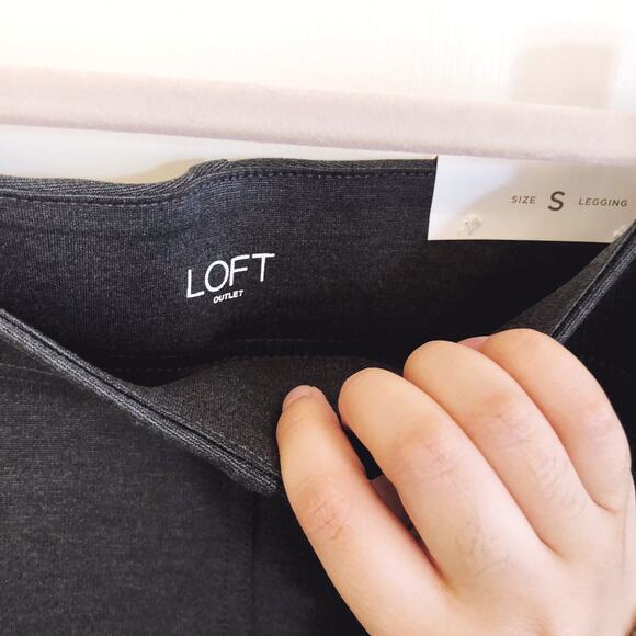 LOFT Charcoal Gray Ponte Leggings - Picture 8 of 14